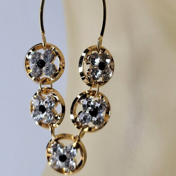 Gold Drop Earrings - Picture 4 of 9